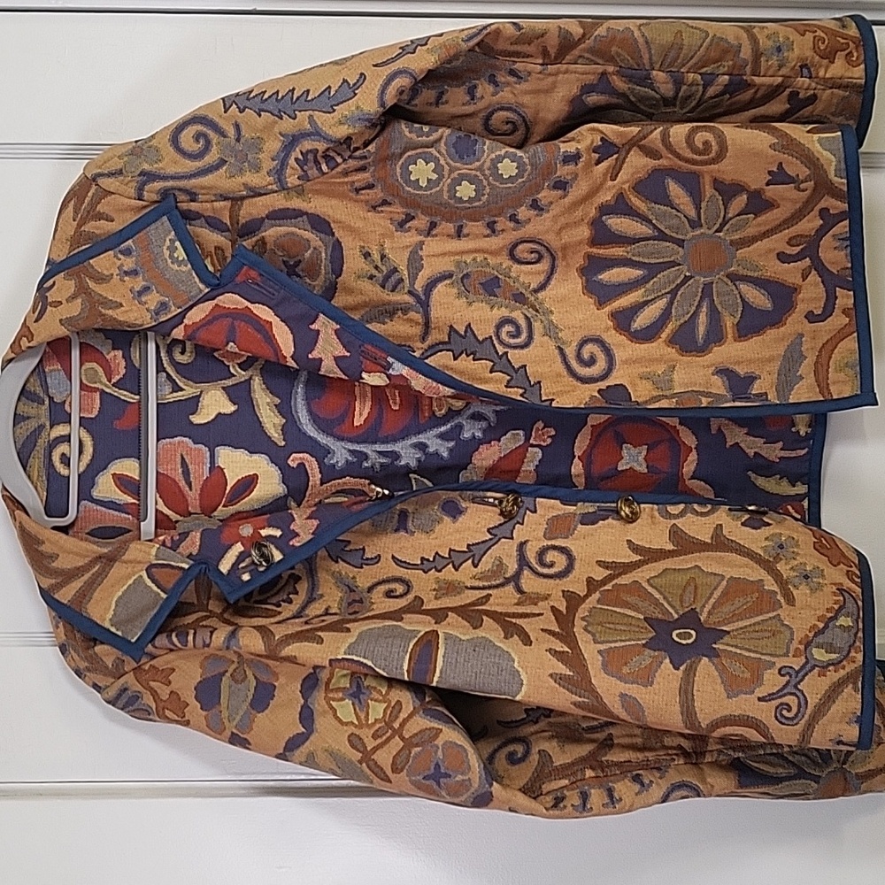 VINTAGE! Winding River Reversible Tapestry Coat - Picture 8 of 8